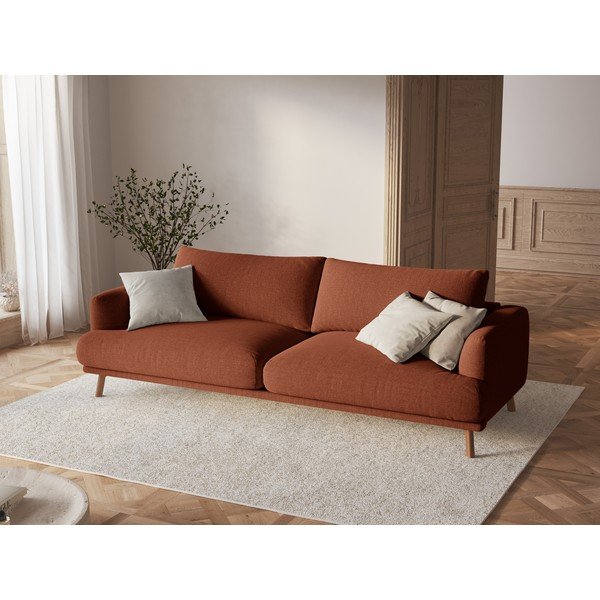 Divano color terracotta 200 cm Naomi – Micadoni -image-1