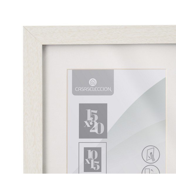 Cornice bianca verticale con sostegno/da appendere 17,5x22,5 cm Sencillo – Casa Selección-image-3