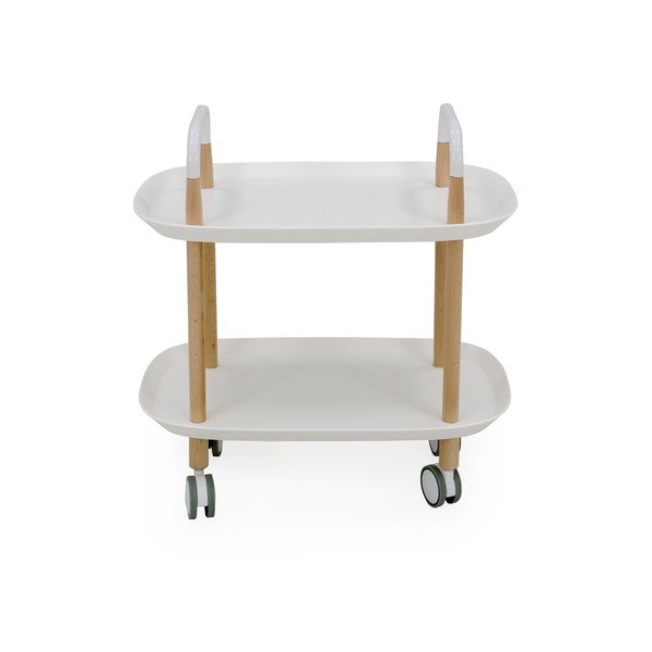 Carrello di servizio bianco su ruote Wagon Beech - Tenzo-image-2