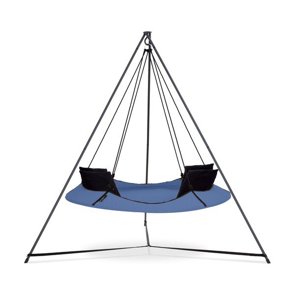 Altalena da giardino blu con supporto - Hangout Pod-image-1
