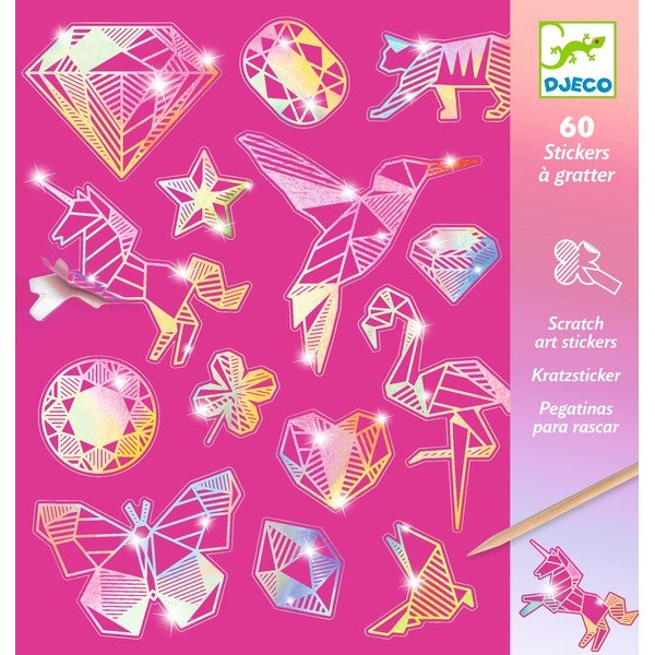 Set di 4 ornamenti arcobaleno gratta e vinci - Djeco