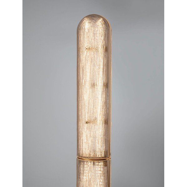 Lampada da terra LED color ottone in metallo con paralume in vetro (altezza totale 165,5 cm) Gloree – Nova Luce-image-2
