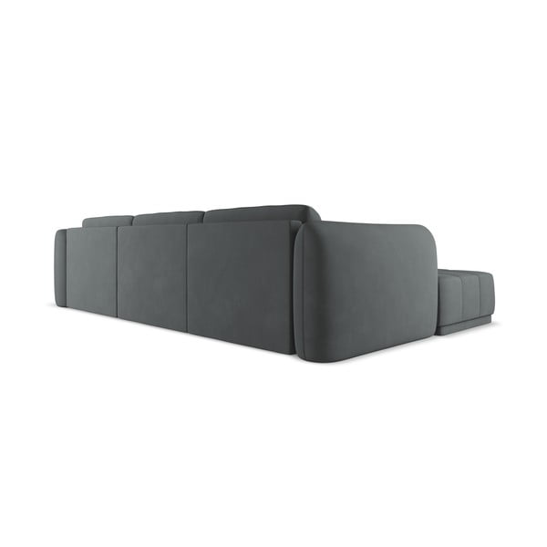 Divano angolare grigio scuro (con penisola a sinistra) Hoku – Makamii-image-4
