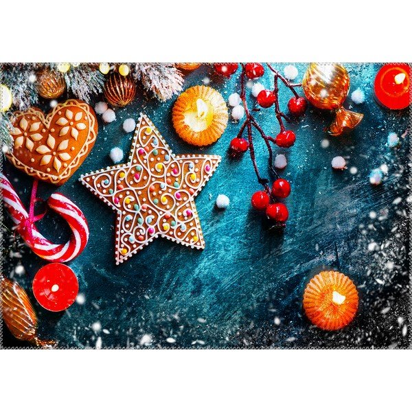 Koberec Vitaus Christmas Period Star Cookie, 50 x 80 cm