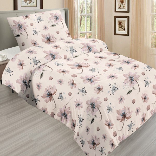 Biancheria da letto singola beige micro felpata 140x200 cm - My House