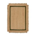 Tappeto verde scuro/di colore naturale in iuta tessuto a mano 160x230 cm Grace Green – Flair Rugs