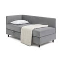 Letto singolo imbottito grigio con contenitore con materasso incluso 90x200 cm Avela – Bonami Selection