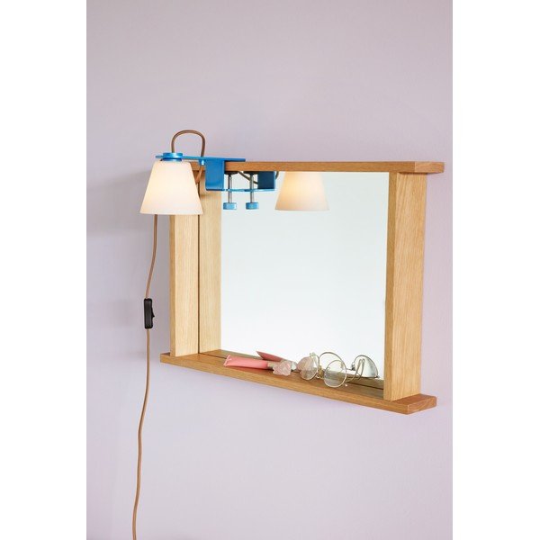 Lampada da tavolo blu con paralume in vetro (altezza 23 cm) Lure - Hübsch-image-3