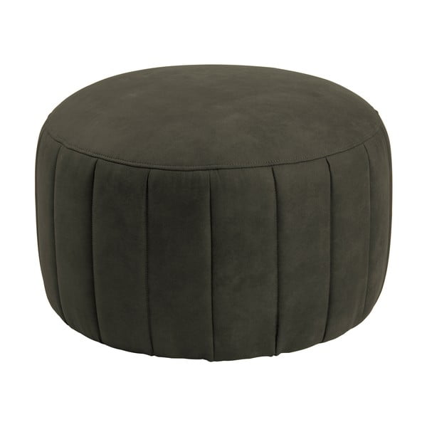 Pouf verde oliva in similpelle , ⌀ 60 cm Doria - Actona