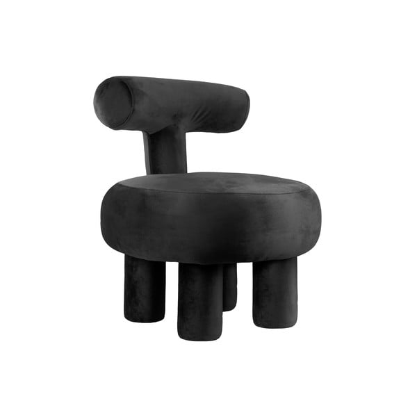 Poltrona in velluto nero Abrazo - Leitmotiv