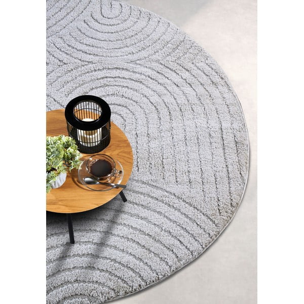 Tappeto rotondo in grigio chiaro ø 200 cm Panglao New York Light Grey – Elle Decoration-image-2