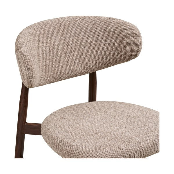 Sgabello da bar beige/marrone scuro imbottito (altezza della seduta 65 cm) Levanto – House Nordic-image-2