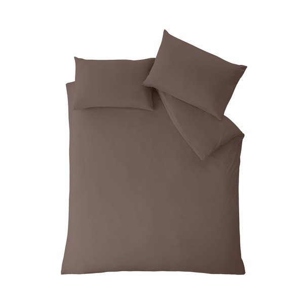 Set copripiumino e federa marrone scuro per letto singolo 135x200 cm So Soft Non Iron – Catherine Lansfield