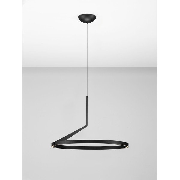 Lampadario LED nero opaco in alluminio con intensità regolabile ø 60 cm Tilia – Nova Luce-image-4