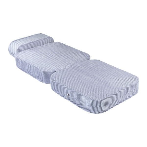 Poltrona per bambini blu con rivestimento in velluto a coste Flip – Wigiwama-image-2