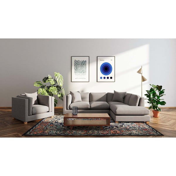 Divano angolare grigio chiaro (angolo destro) Pomo - Ame Yens-image-1