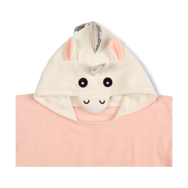 Poncho per bambini rosa in cotone Lola – Good Morning-image-3