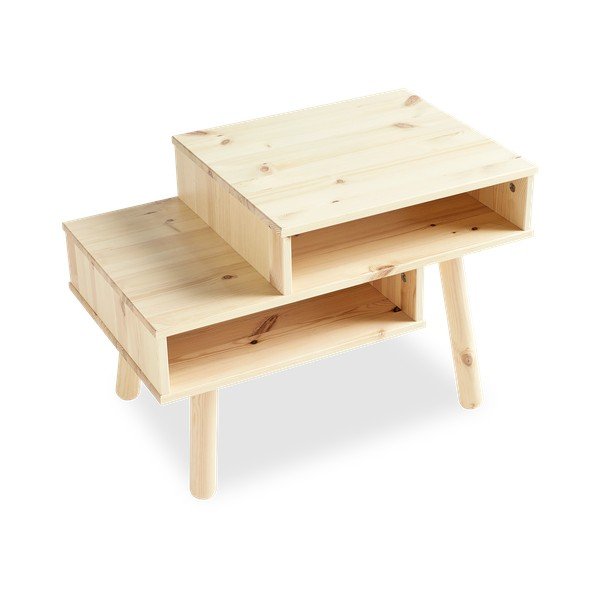 Tavolino in legno di pino in colore naturale Hako - Karup Design-image-3