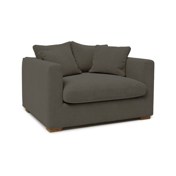 Poltrona in velluto a coste grigio scuro Comfy - Scandic-image-2