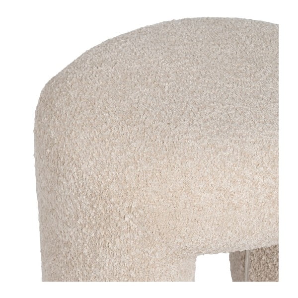 Sgabello in tessuto bouclé beige Suave - Ixia-image-3