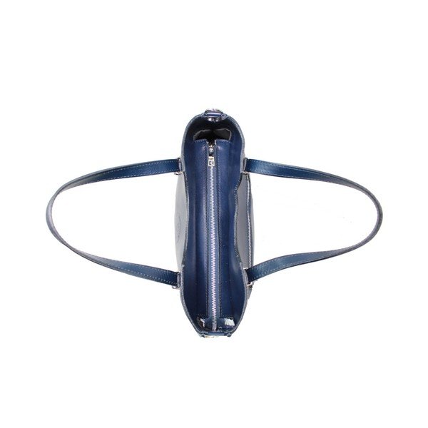 Borsa Denisse in pelle blu - Chicca Borse-image-4