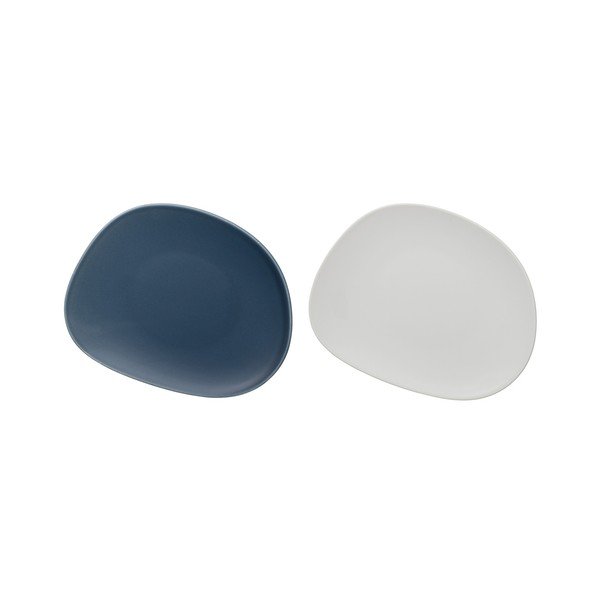 Sada 2 modro-bílých porcelánových talířů na salát Like by Villeroy & Boch Group