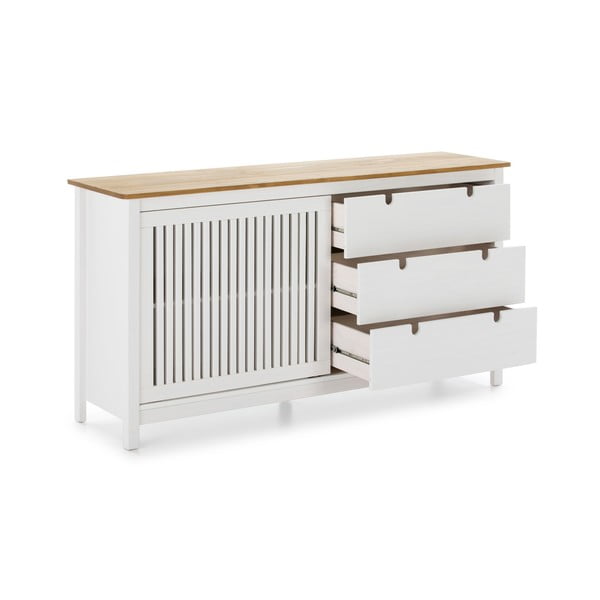 Cassettiera in legno bianco Bruna - Marckeric-image-4