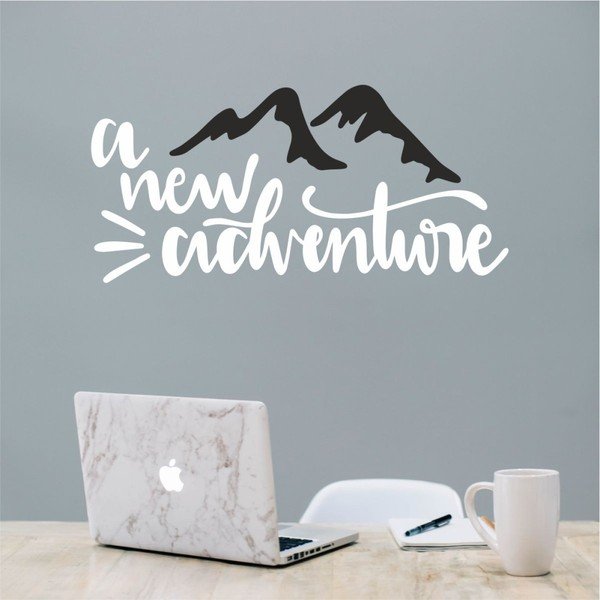 Adesivo murale in bianco e nero Motto V5 - North Carolina Scandinavian Home Decors