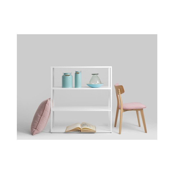 Libreria bianca, altezza 110 cm Hyller - CustomForm-image-2