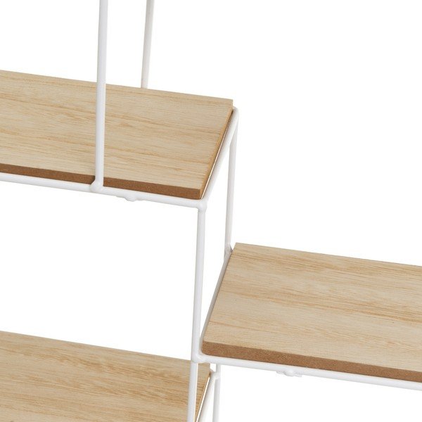 Scaffale a castello in bianco naturale 50 cm - Casa Selección-image-2