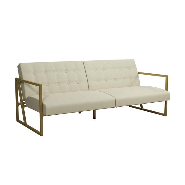 Divano beige con rivestimento in velluto 185 cm Lexington – Støraa-image-2