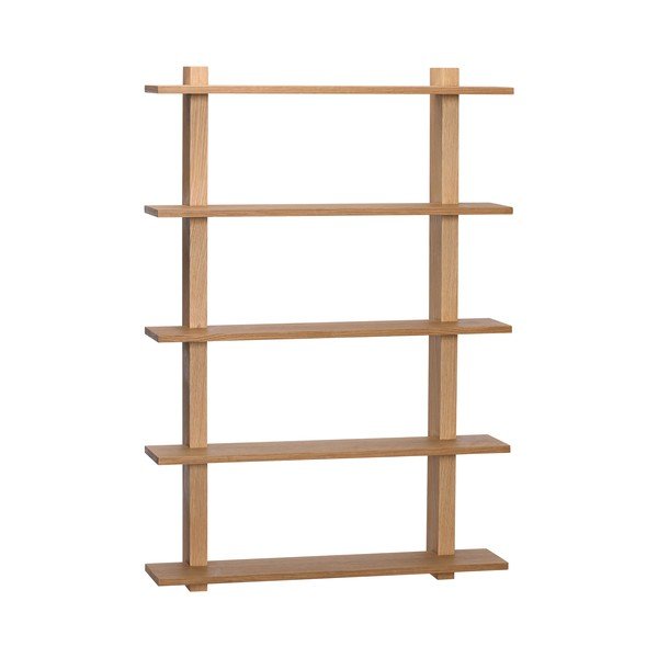 Mensola di colore naturale con effetto rovere con ripiani multipli 60 cm Simple – Hübsch