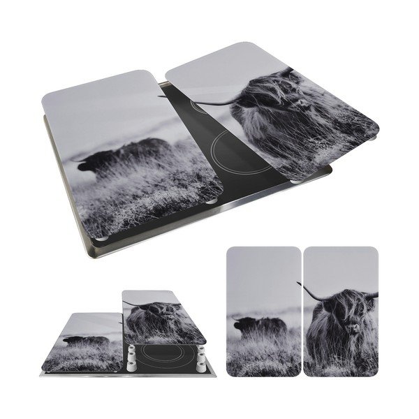 Set di copri fornelli in vetro temperato 2 pz 30x52 cm Universal Highland Cattle – Wenko-image-2
