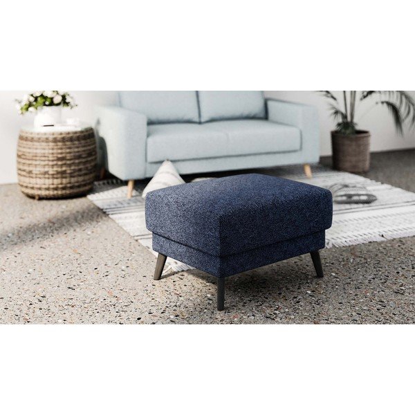 Pouf blu scuro Fynn - Ghado-image-1