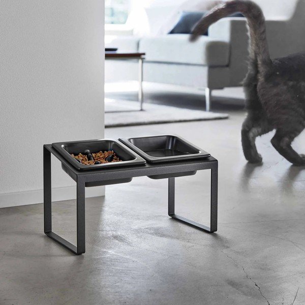 Set di ciotole con supporto in ceramica per animali domestici Nooks – YAMAZAKI-image-1