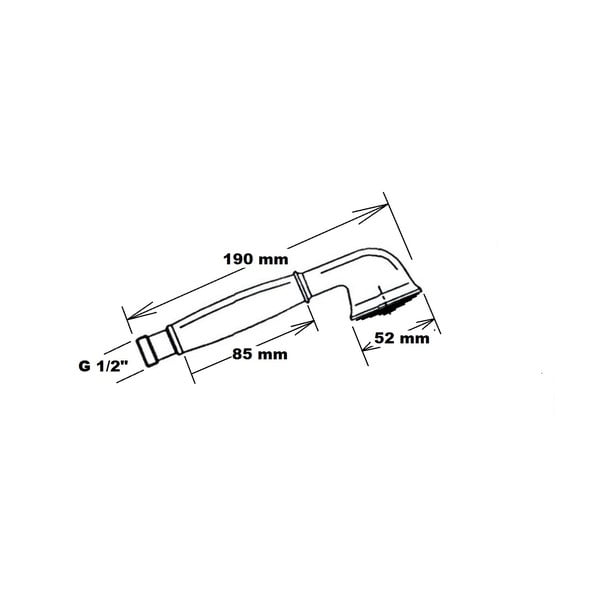 Soffione in ottone argento lucido ø 5 cm Antea - Sapho-image-2