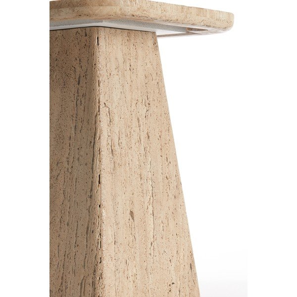 Tavolino con piano in pietra 40x40 cm Kepami - Light & Living-image-3