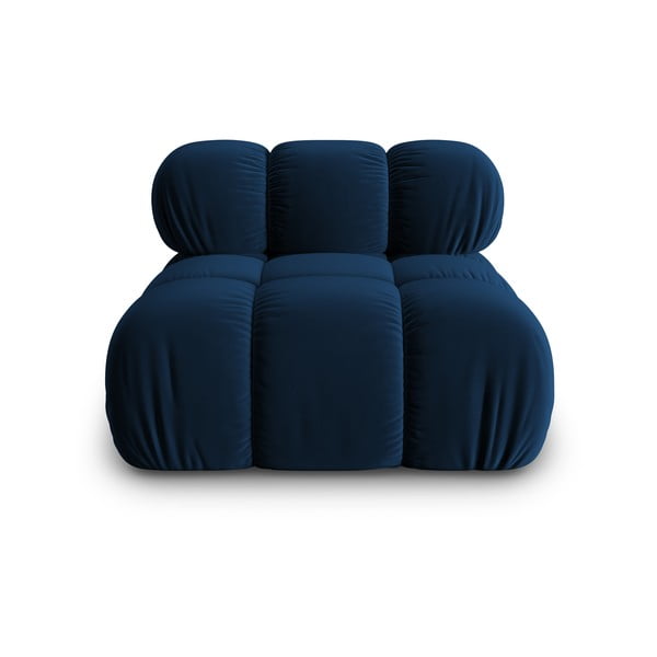 Modulo divano in velluto blu (parte centrale) Bellis - Micadoni Home