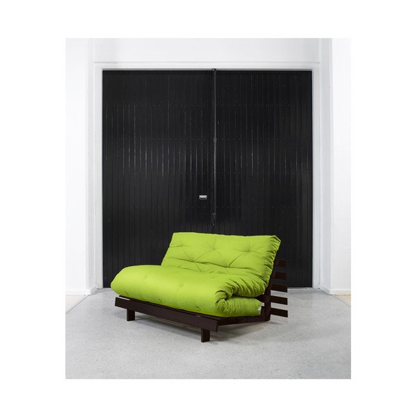 Rozkládací pohovka Karup Roots Wenge/Lime