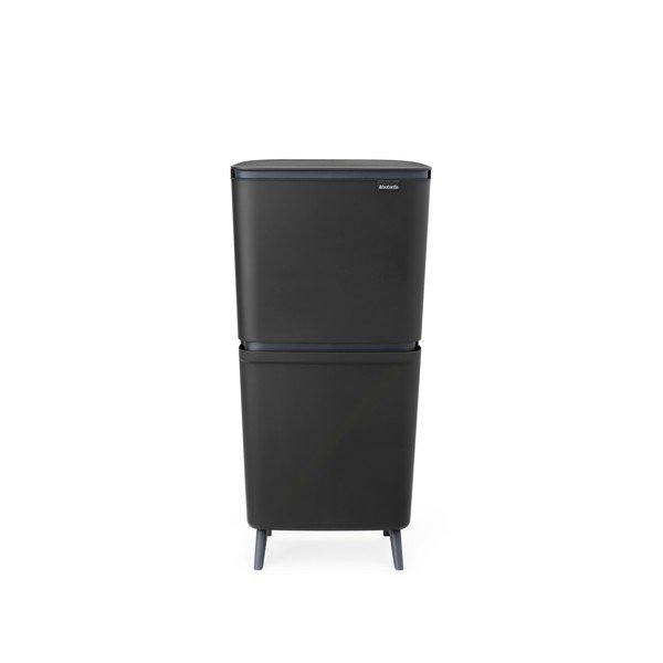 Cestino per la spazzatura grigio scuro in plastica per raccolta differenziata 20+25 l SortUp Recycle Hi – Brabantia-image-4