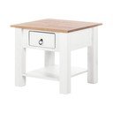 Tavolino in pino bianco con piano Klein naturale Inga - Støraa