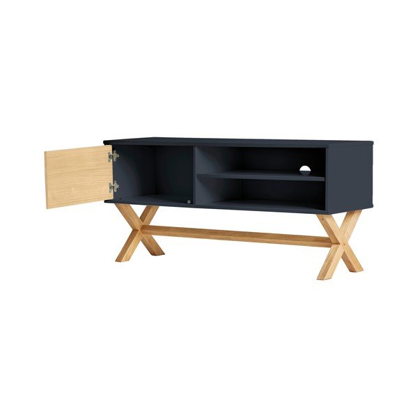 Tavolo TV grigio antracite Leidi, 110 x 52 cm - Marckeric-image-3