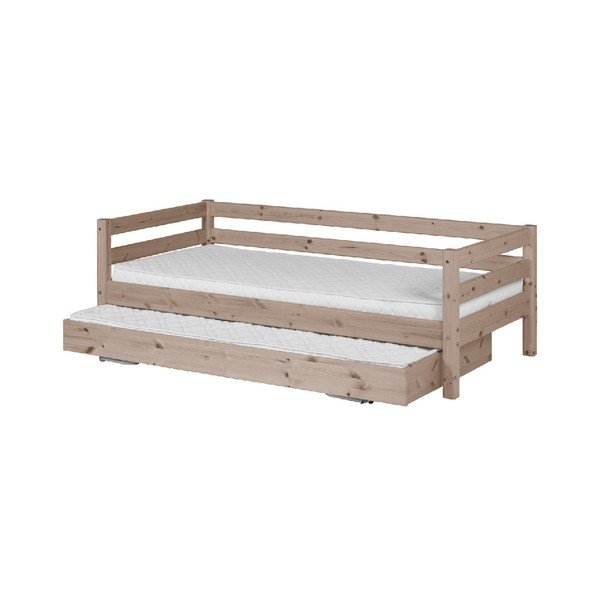 Letto per bambini in legno di pino marrone con letto estraibile , 90 x 200 cm Classic - Flexa