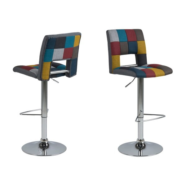 Set di 2 sgabelli da bar Sgabello da bar Patchwork Wilma - Actona-image-3