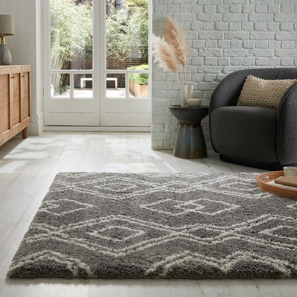 Tappeto grigio 200x290 cm Atlas Berber - Flair Rugs-image-1