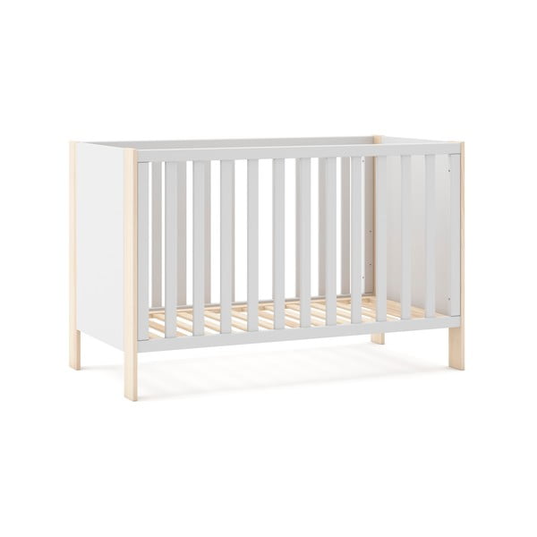 Lettino bianco/naturale 60x120 cm Esteban - Marckeric-image-3