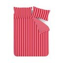 Set copripiumino e federa rosso/rosa per letto matrimoniale 3 pezzi 200x200 cm Stripe Tease – Sassy B