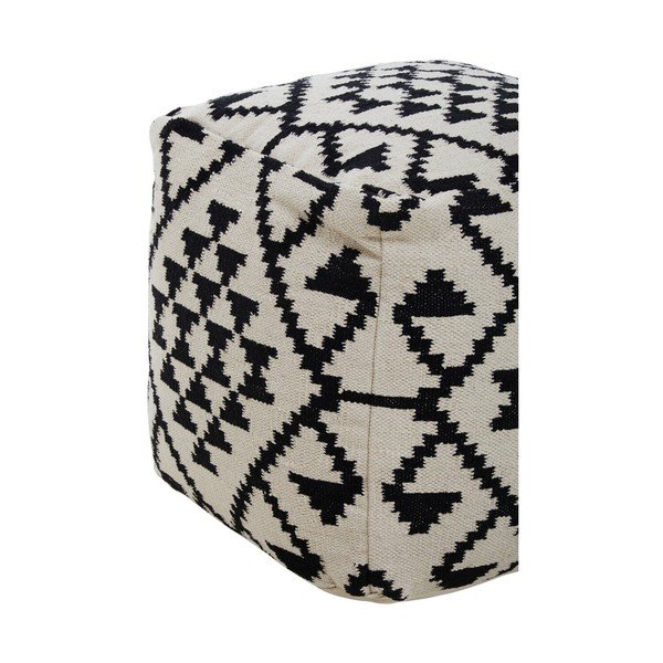 Poggiapiedi bianco e nero Cefena – Premier Housewares-image-2