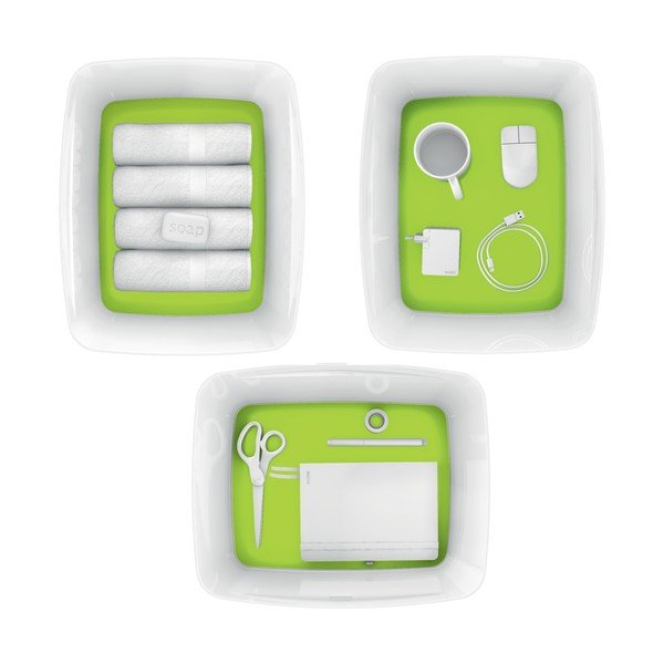 Scatola di plastica bianco-verde con coperchio MyBox - Leitz-image-2