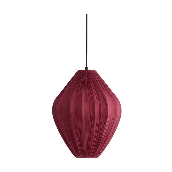 Lampadario burgundy con paralume in tessuto ø 12 cm Verita – Light & Living